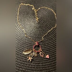 0161) Cohesive Jewels goldtone chain with pendants